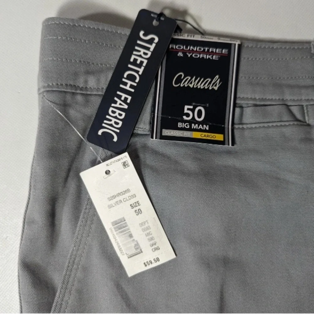 NEW Big Mens Size 50 Roundtree & Yorke Cargo Shorts Cotton (9